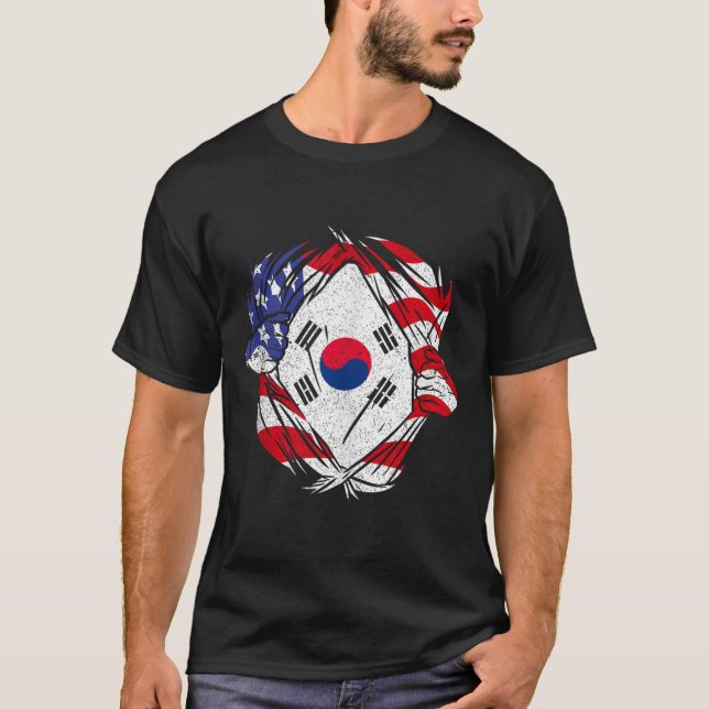 South Korea Love South Korea Pride Korean Patriot  T-Shirt (Front)