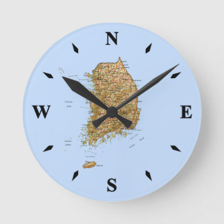 South Korea Map Clock