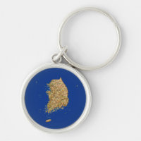 South Korea Map Keychain
