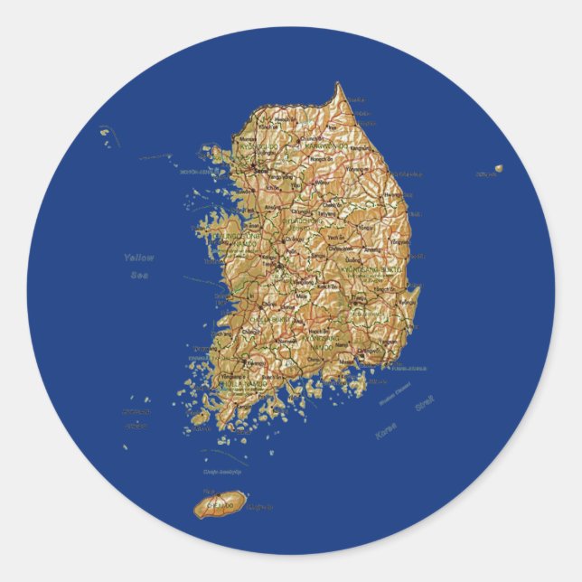 South Korea Map Sticker (Front)