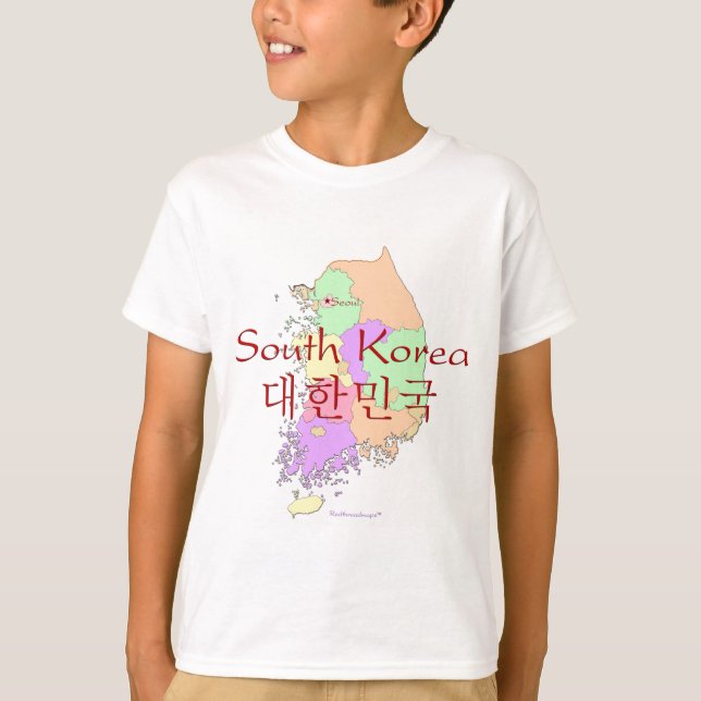 South Korea Map T-Shirt (Front)