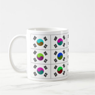 South Korea Multihue Flags Mug
