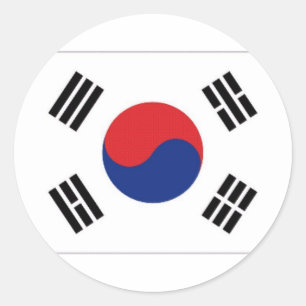 South Korea National Flag Classic Round Sticker