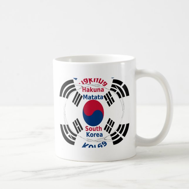 South Korea National Flag Colours Art Print/Graphi Coffee Mug (Right)