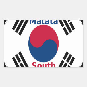 South Korea National Flag Colours Art Print/Graphi Sticker