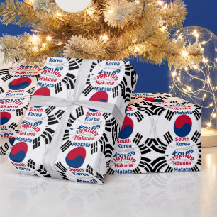 South Korea National Flag Colours Art Print/Graphi Wrapping Paper