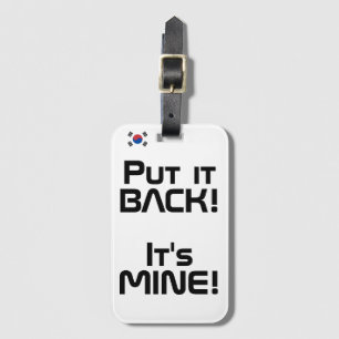 South Korea National Flag Funny Patriotic Luggage Tag