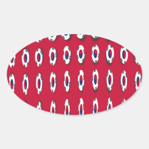 South Korea National Flag: Korean Taegeukgi Pride  Oval Sticker