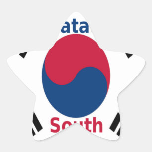 South Korea National Flag: Korean Taegeukgi Pride  Star Sticker