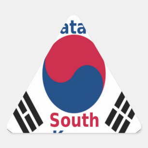 South Korea National Flag: Korean Taegeukgi Pride  Triangle Sticker