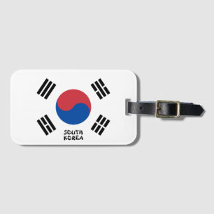 South Korea National Flag Patriotic Luggage Tag