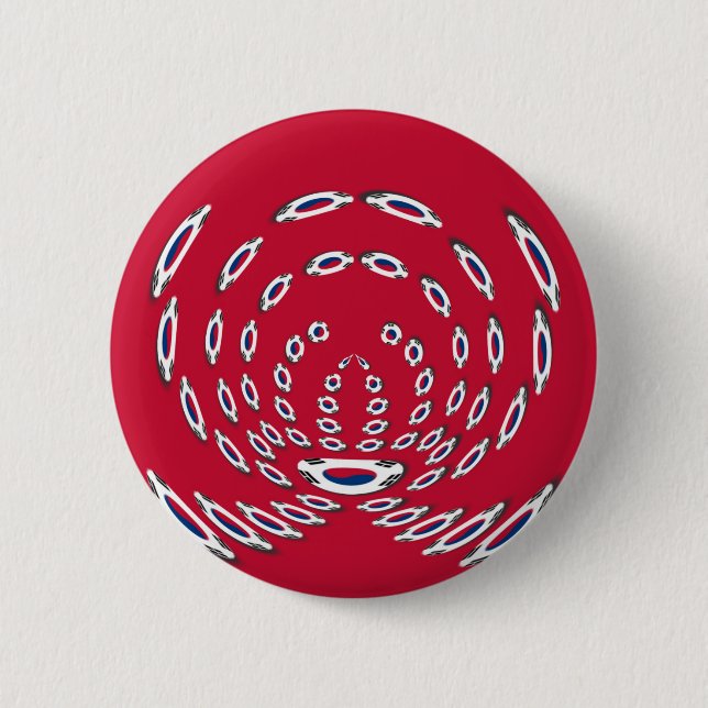 South Korea Polka Dot flag 2 Inch Round Button (Front)