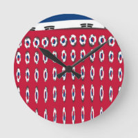 South Korea Polka Dot Flag Art Design: A Red Base