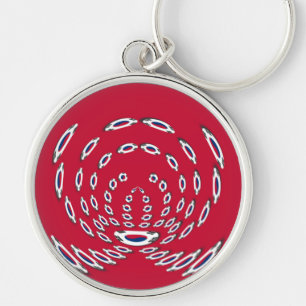 South Korea Polka Dot flag Keychain