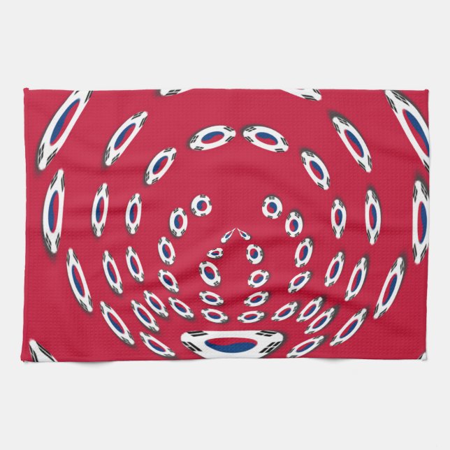 South Korea Polka Dot flag Kitchen Towel (Horizontal)