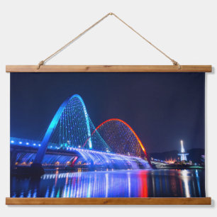 South Korea Rainbow Fountain Bridge Hanging Tapestry