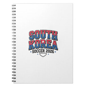 South Korea Soccer 2026 Soccer Bold Country Typogr Notebook