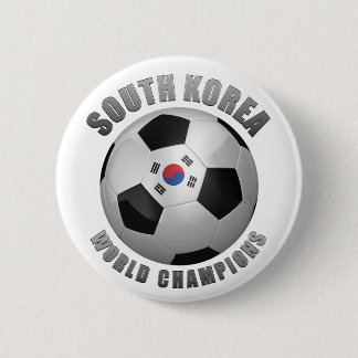 SOUTH KOREA SOCCER CHAMPIONS 2 INCH ROUND BUTTON
