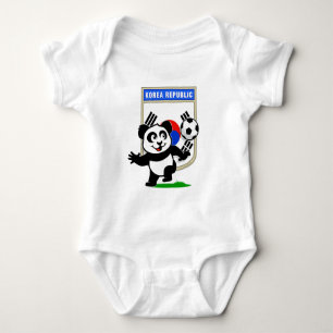 South Korea Soccer Panda Baby Bodysuit