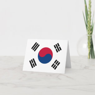South Korea (South Korean) Flag Card