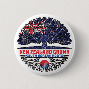 South Korea South Korean New Zealander New Zealand 2 Inch Round Button