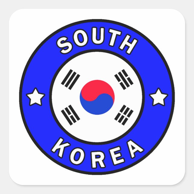 South Korea Square Sticker (Front)