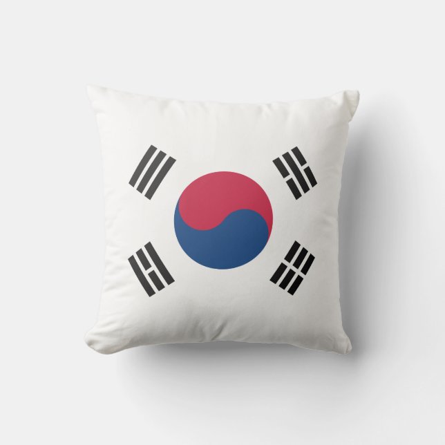 South Korea Throw Pillow (Front)