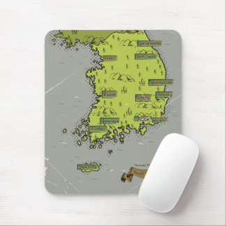 South Korea vintage style map Mouse Pad