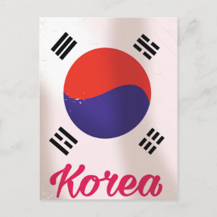 South Korea Vintage travel poster Postcard