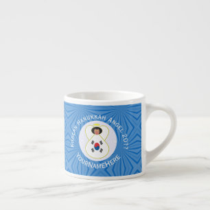 South Korean Angel Hanukkah Flag Personalized Espresso Cup
