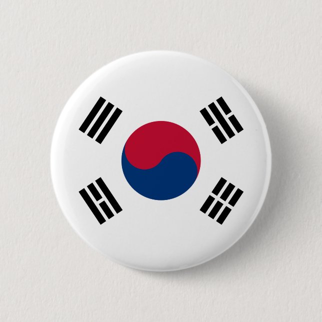 South Korean flag 2 Inch Round Button (Front)