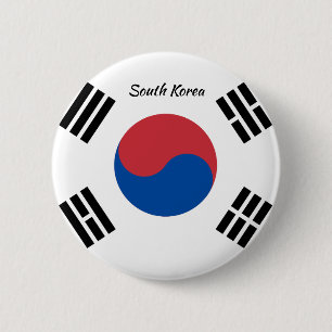 South Korean Flag Button