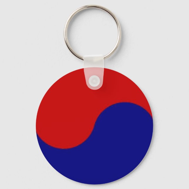 South Korean flag detail yin yang key chain (Front)