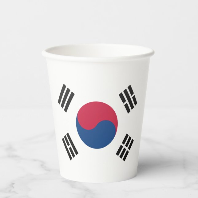 South Korean flag-emblem paper cups (Front)