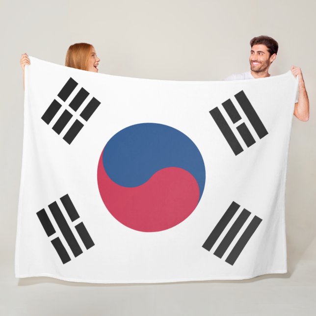 South Korean flag Fleece Blanket (In Situ)