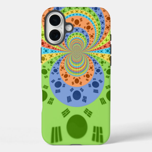 South Korean Flag Inspired Abstract Art Print Case-Mate iPhone Case (Back)