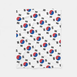 South Korean Flag - Korea - Taegeukgi - 대한민국의 국기 Fleece Blanket