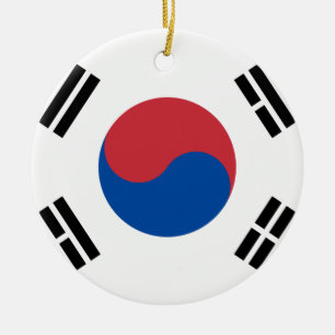 South Korean Flag - Korea - Taegeukgi - 대한민 Ceramic Ornament