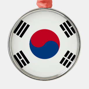 South Korean Flag Metal Ornament