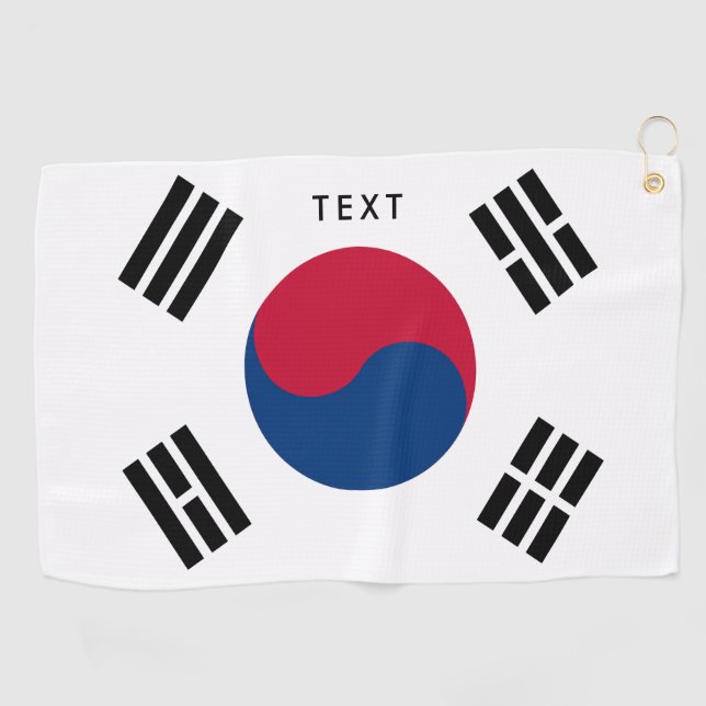 South Korean flag of Korea custom golfing gift Golf Towel (Horizontal)