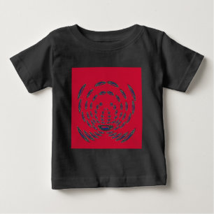 South Korean Flag Polka Dots: A Floral Twist Baby T-Shirt