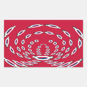 South Korean Flag Polka Dots: A Floral Twist Sticker