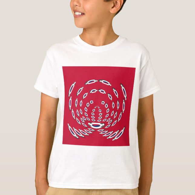 South Korean Flag Polka Dots: A Floral Twist T-Shirt (Front)