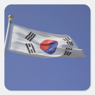 South Korean Flag Square Sticker