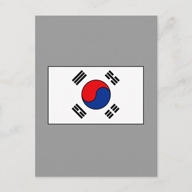 South Korean Flag T-shirts and Gifts Postcard (Front)