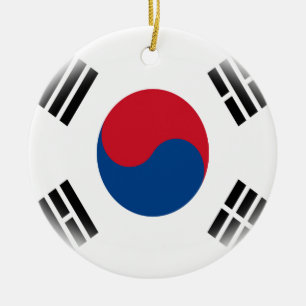 South Korean Flag Taeguki Ceramic Ornament