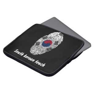 South Korean touch fingerprint flag Laptop Sleeve