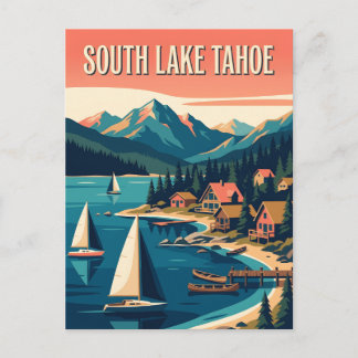 South Lake Tahoe California Mountain Poster Postcard