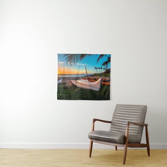 South Maui Beach at Sunset | Maui, Hawaii Tapestry (In Situ (Horizontal))
