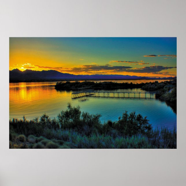 South Mesquite Bay at Sunset Poster (Front)